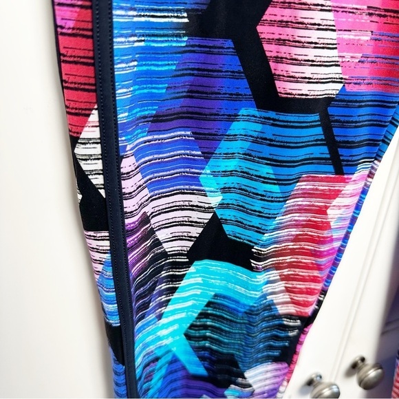 Gottex Swim Leggings Cosmos Multicolored Yoga Workout Large Watersports UPF 50 - Picture 7 of 14